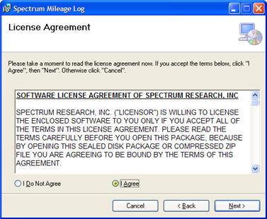 Spectrum Mileage Log Software